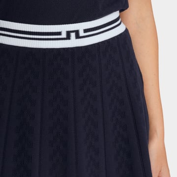 Pamela Pointelle Knitted Skirt Blå J.Lindeberg