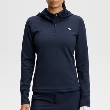 Aerielle Quarter Zip Hood Blå J.Lindeberg
