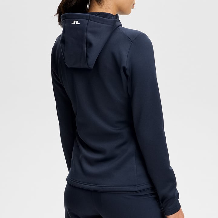 Aerielle Quarter Zip Hood Blå J.Lindeberg