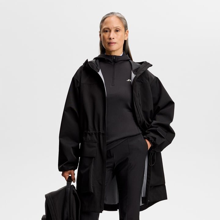 Aerielle Quarter Zip Hood Sort J.Lindeberg