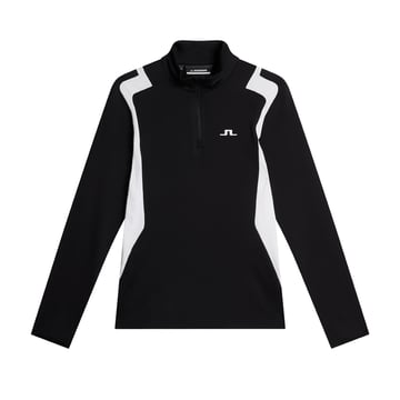 Mae Quarter Zip Mid Layer Svart J.Lindeberg Mae Quarter Zip Mid Layer Svart J.Lindeberg