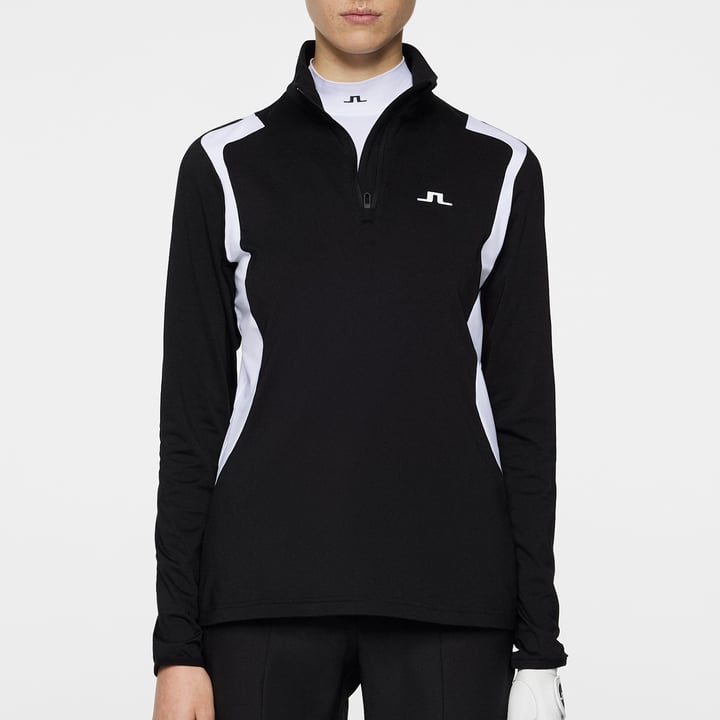Mae Quarter Zip Mid Layer Svart J.Lindeberg Mae Quarter Zip Mid Layer Svart J.Lindeberg