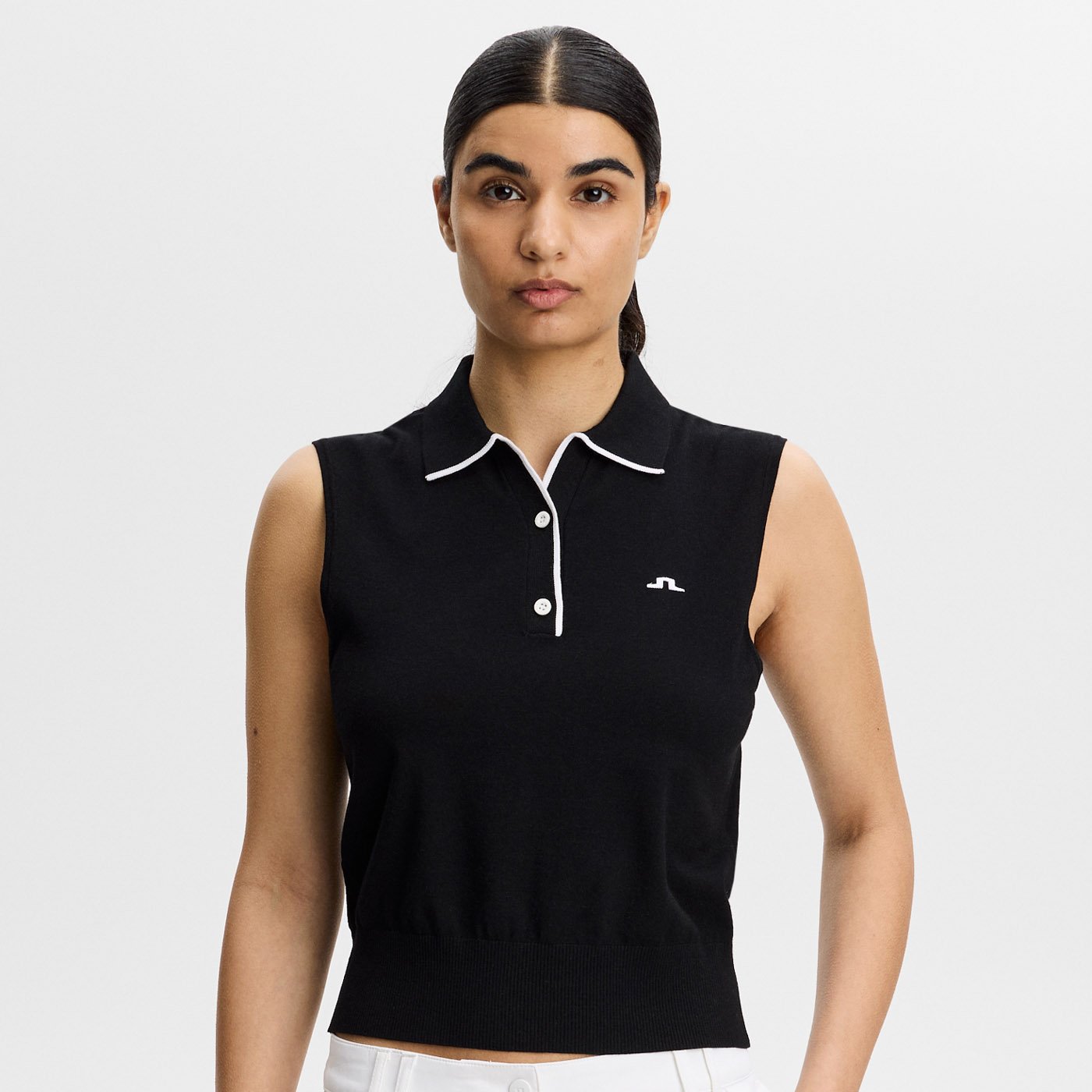30Y Becca Knit Polo Svart J.Lindeberg 30Y Becca Knit Polo Svart J.Lindeberg