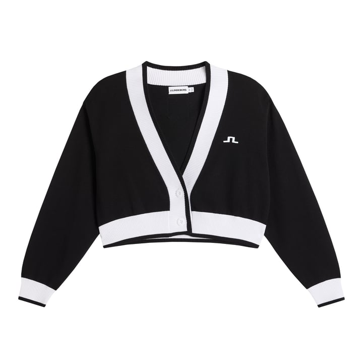 30Y Nicole Cropped Cardigan Svart J.Lindeberg