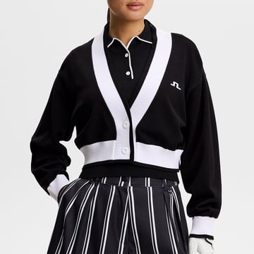 30Y Nicole Cropped Cardigan Svart J.Lindeberg
