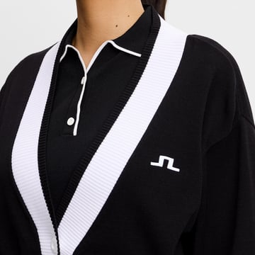 30Y Nicole Cropped Cardigan Svart J.Lindeberg