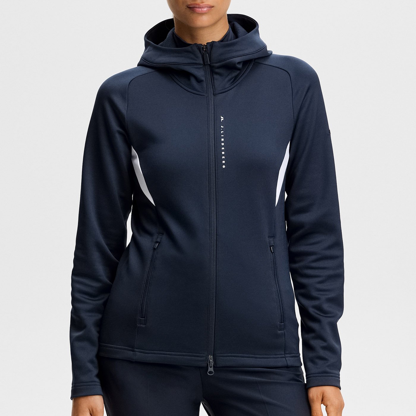 Selena Full Zip Hood Blå J.Lindeberg Selena Full Zip Hood Blå J.Lindeberg