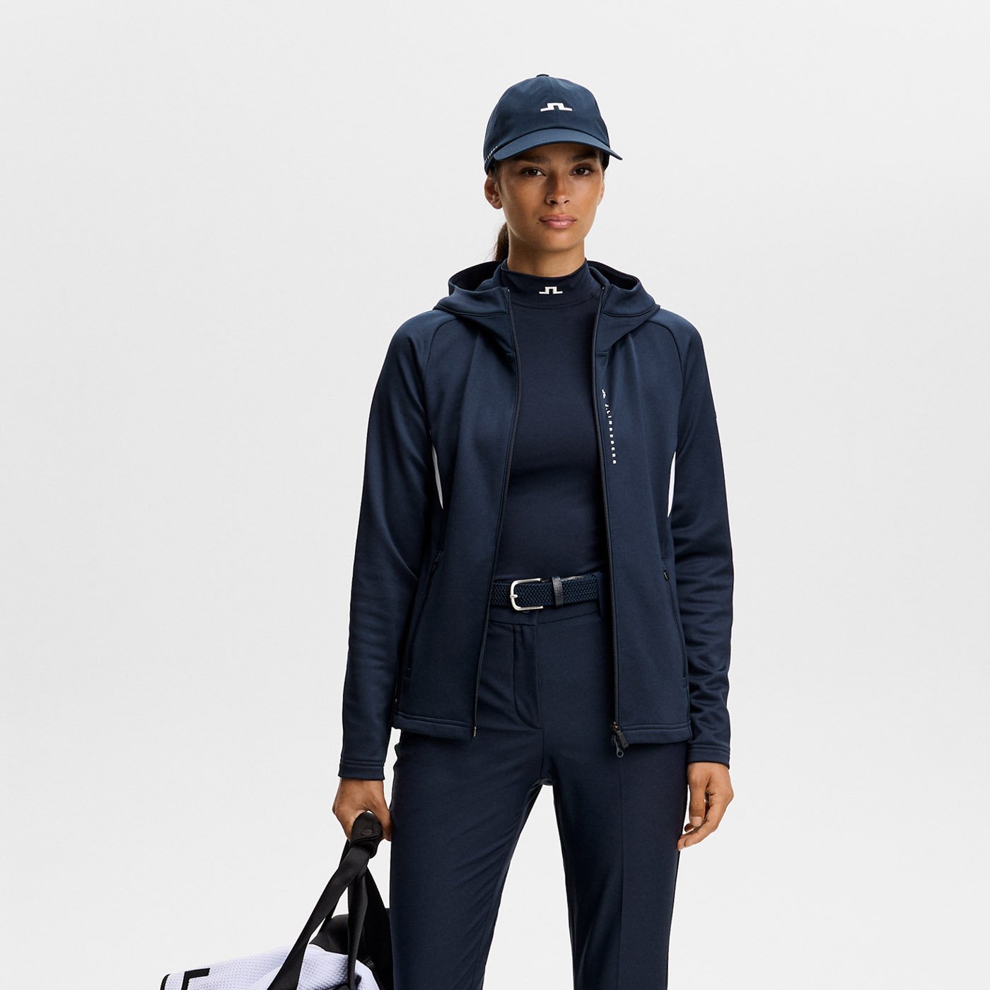 Selena Full Zip Hood Blå J.Lindeberg Selena Full Zip Hood Blå J.Lindeberg