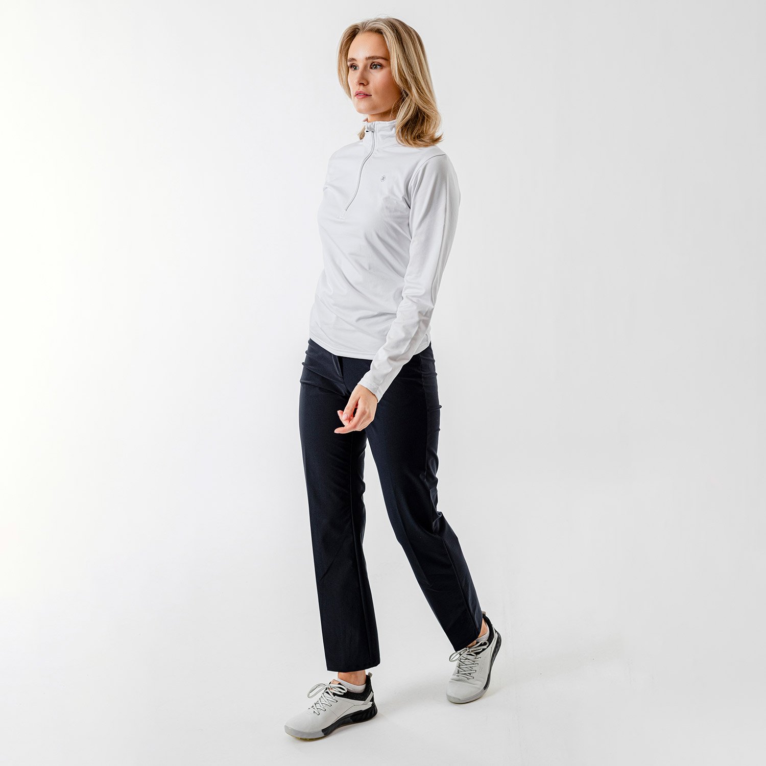 W Mashie Halfzip Fleece Vit