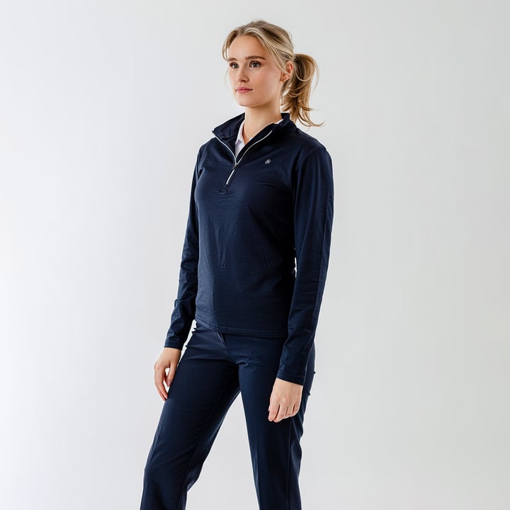 W Mashie Halfzip Fleece Blå Abacus