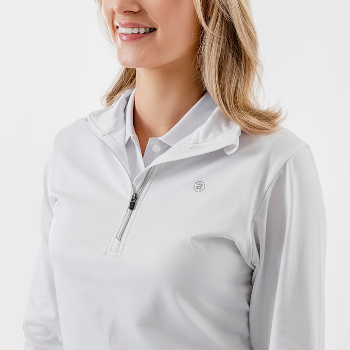 W Mashie Halfzip Fleece Vit Abacus