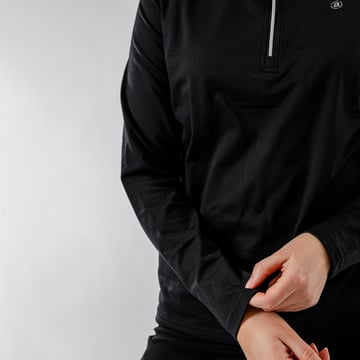 W Mashie Halfzip Fleece Svart Abacus