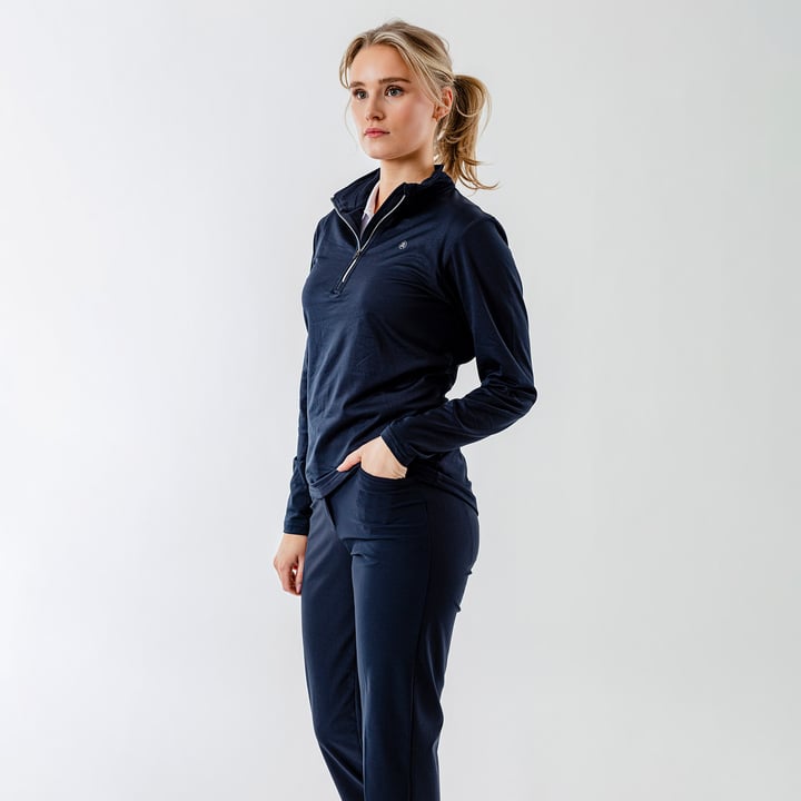 W Mashie Halfzip Fleece Blå Abacus