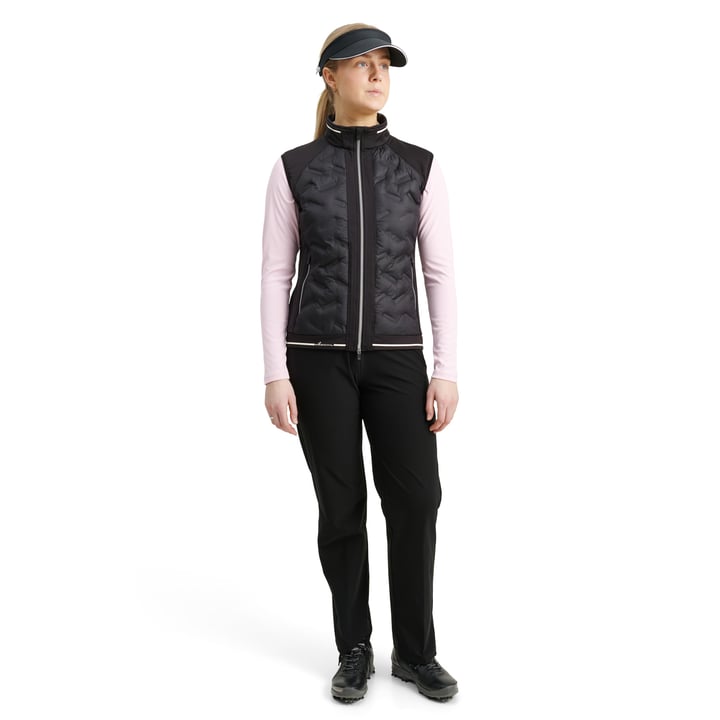 W Grove Hybrid Vest Svart Abacus