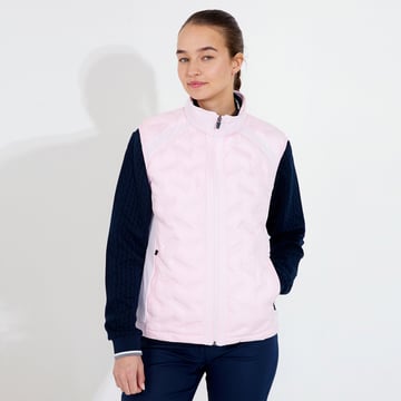 W Portrush Hybrid Vest Pink Abacus