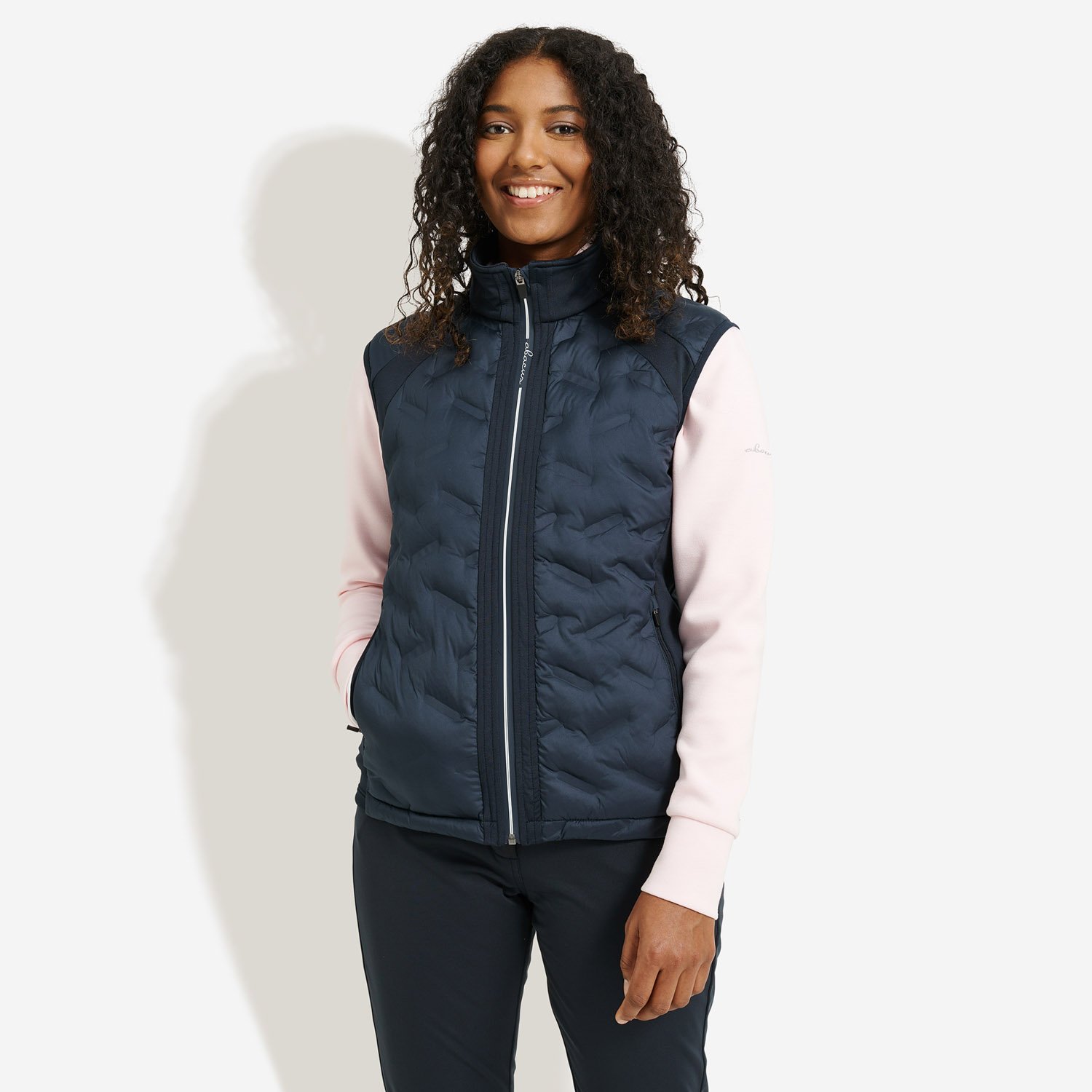 W Portrush Hybrid Vest Blue Abacus