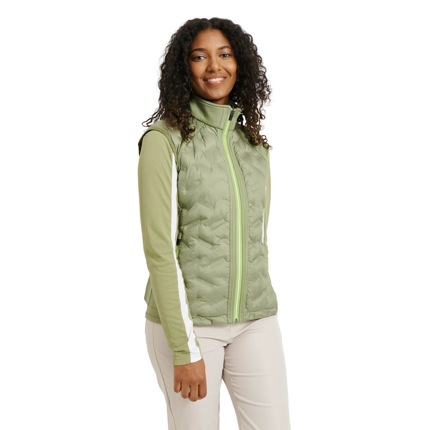 W Portrush Hybrid Vest Green Abacus