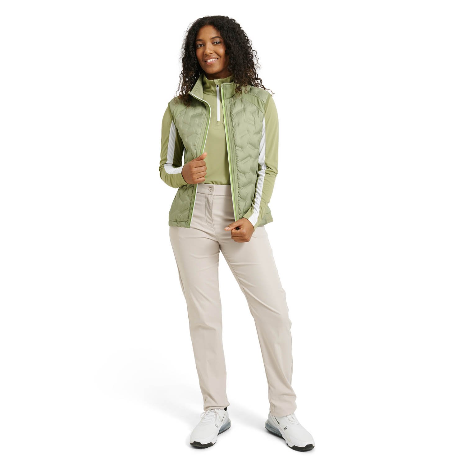 W Portrush Hybrid Vest Green Abacus