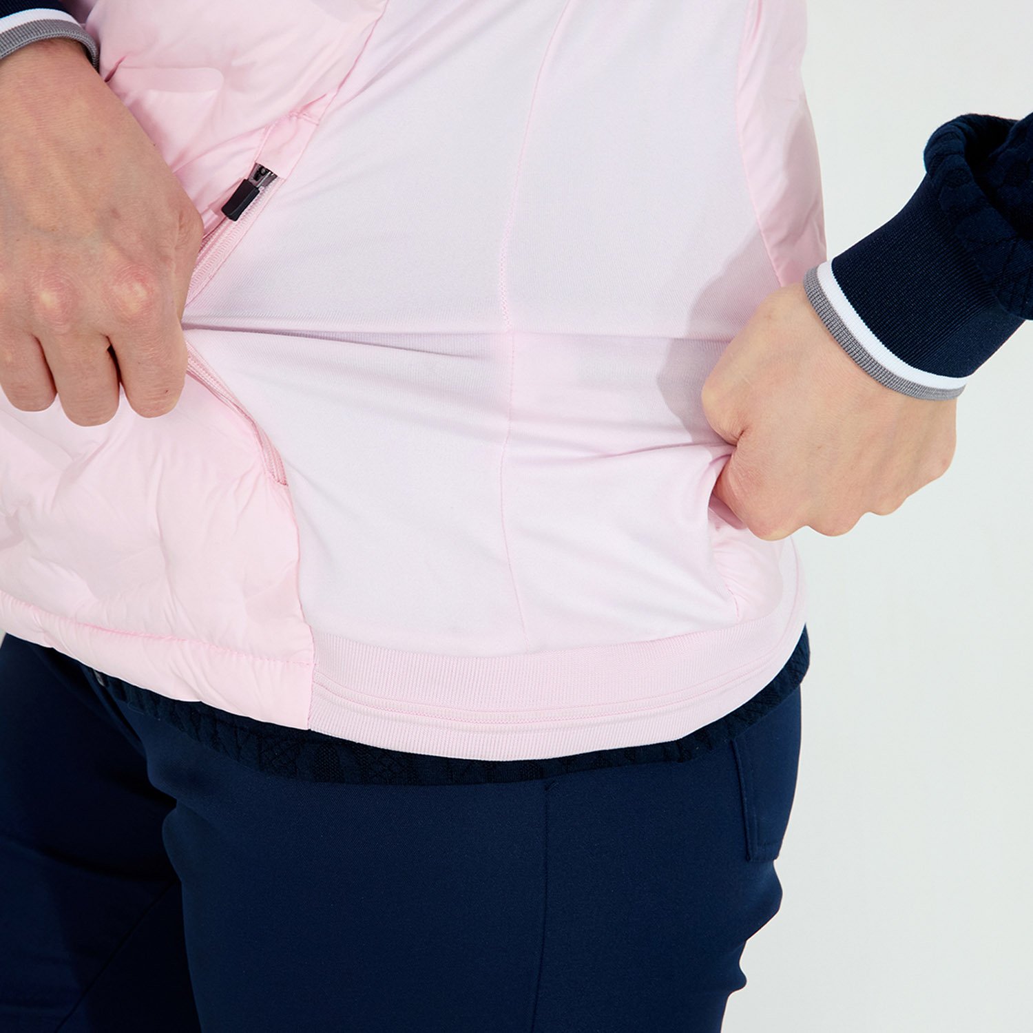 W Portrush Hybrid Vest Pink Abacus