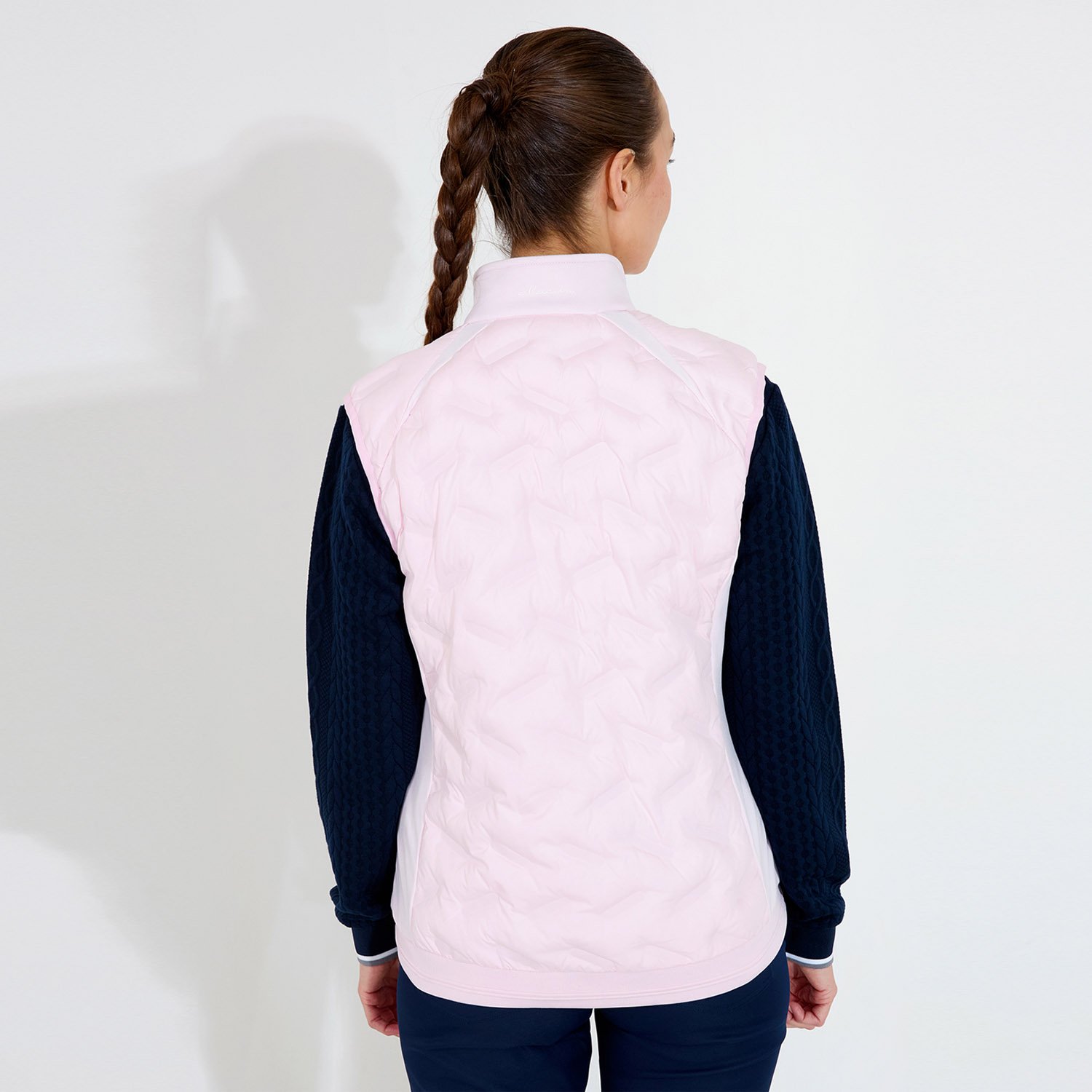 W Portrush Hybrid Vest Pink Abacus
