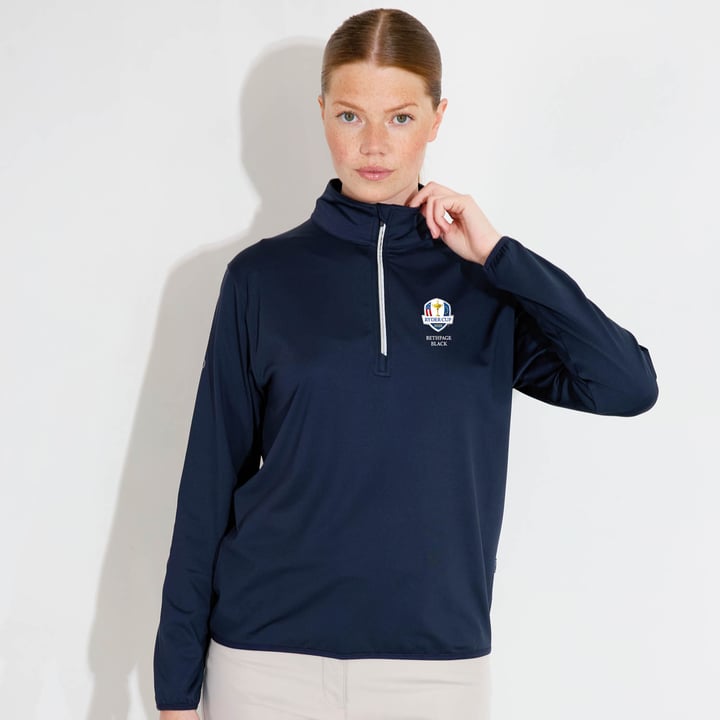 W Rc25 Cradoc Halfzip Fleece Blau Abacus