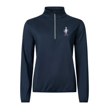 W Sc Cradoc Halfzip Fleece Blå Abacus