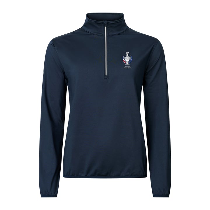 W Sc Cradoc Halfzip Fleece Blå Abacus