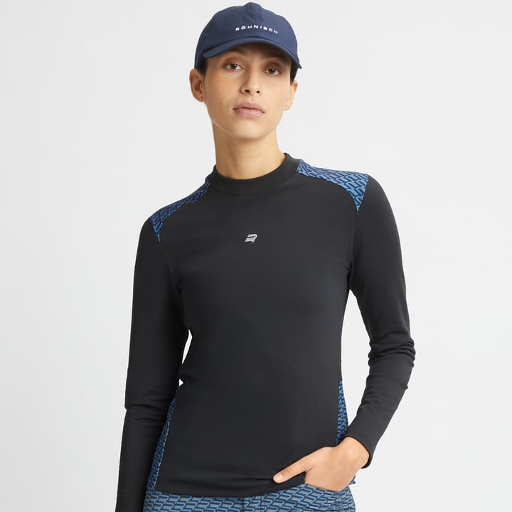 Eyra Brushed Ls Top Svart Röhnisch Eyra Brushed Ls Top Svart Röhnisch