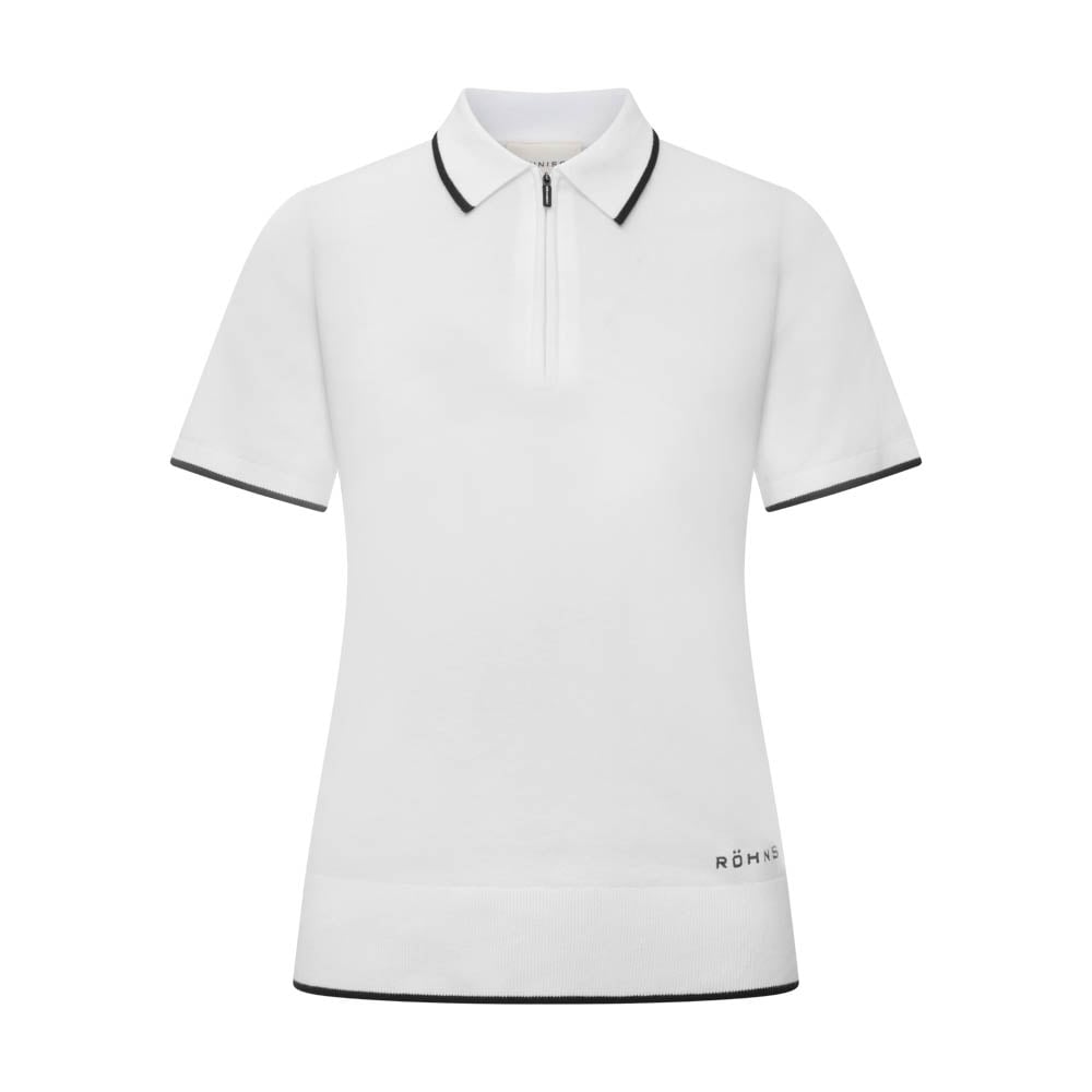 Knitted Polo Top Vit