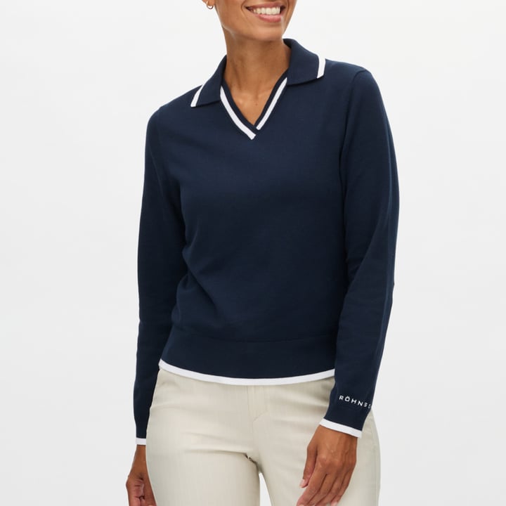 Swing Knitted Long Sleeve Blå Röhnisch