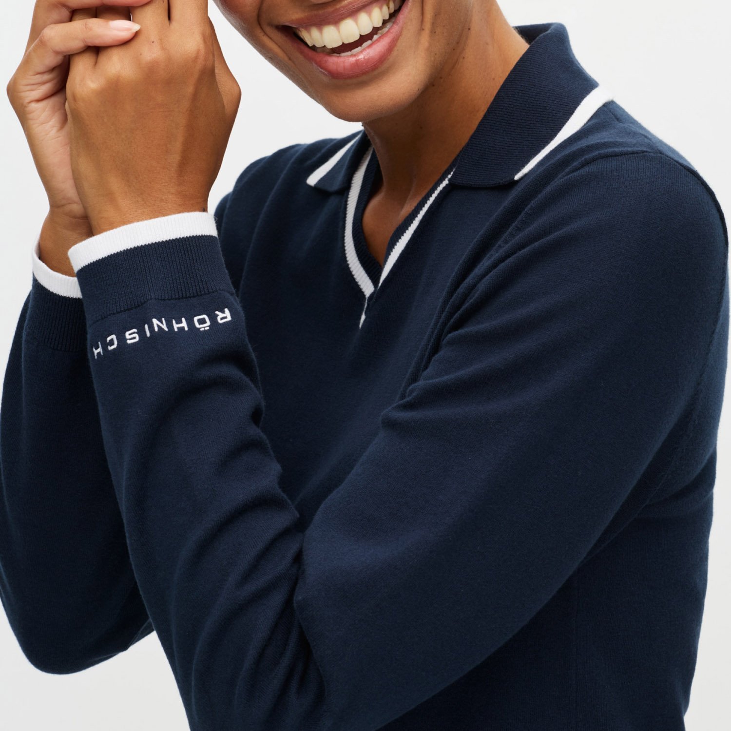 Swing Knitted Long Sleeve Blå Röhnisch