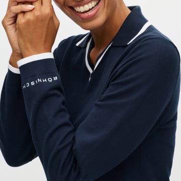 Swing Knitted Long Sleeve Blå Röhnisch