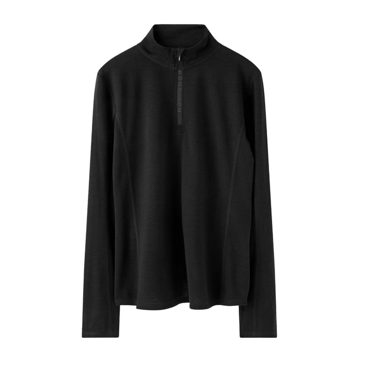 Merino Wool Half Zip Svart Röhnisch