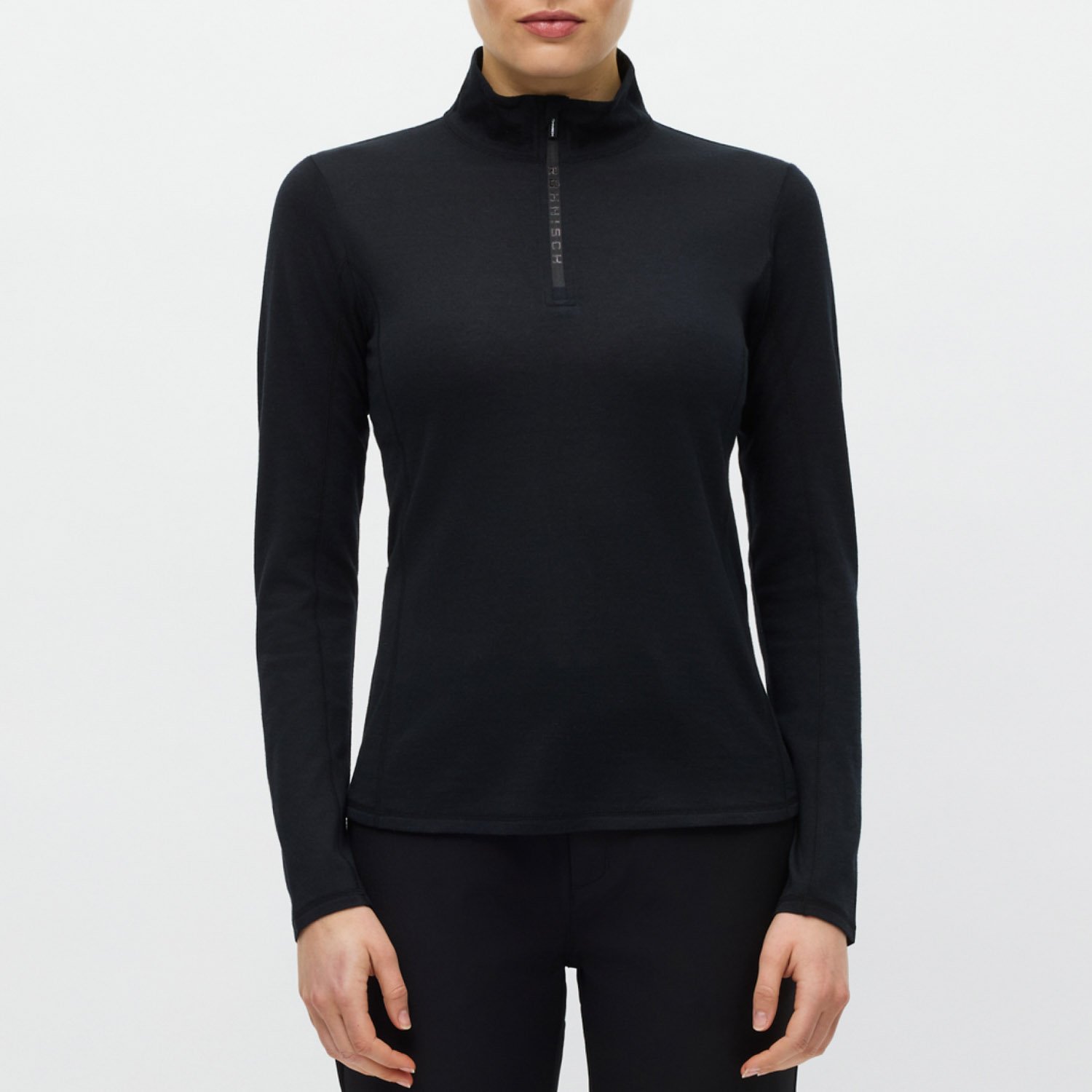 Merino Wool Half Zip Svart Röhnisch