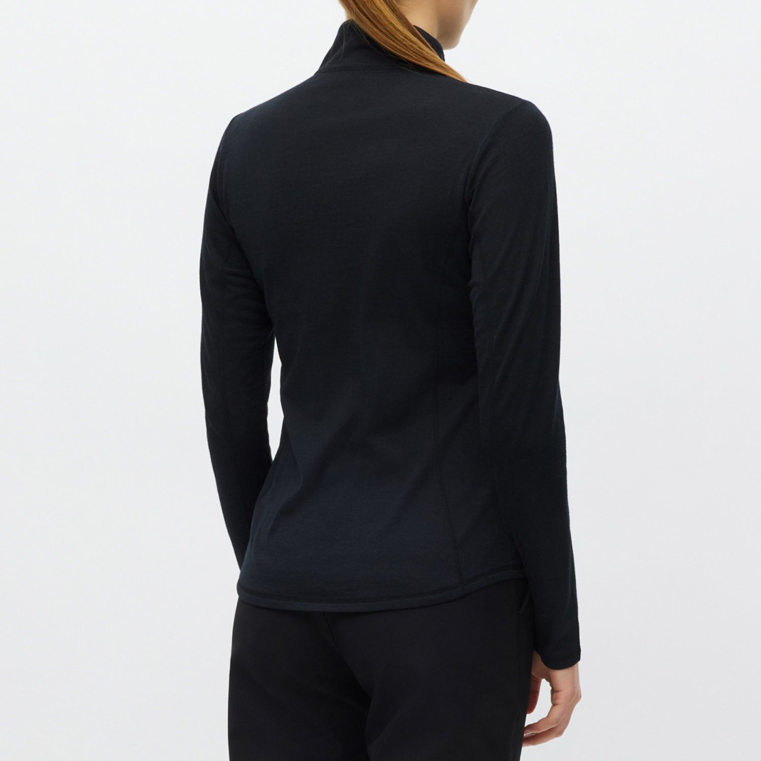 Merino Wool Half Zip Svart Röhnisch