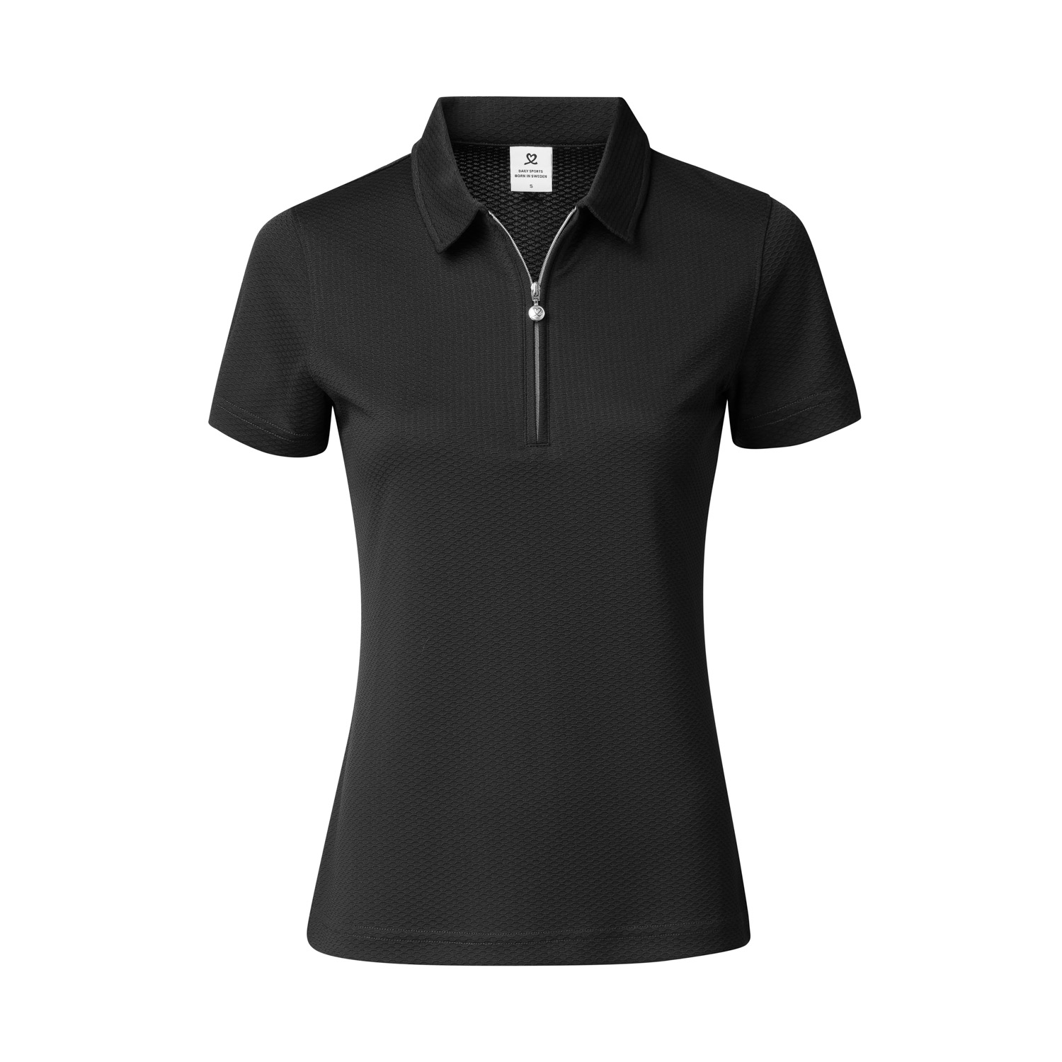 ladies black polo top