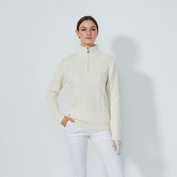Cable Ls Pullover Lined Vit Daily Sports