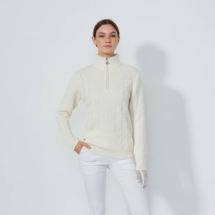 Cable Ls Pullover Lined Vit Daily Sports Cable Ls Pullover Lined Vit Daily Sports