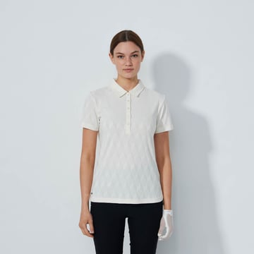 Graphic Jaquard Ss Poloshirt Blanche Daily Sports