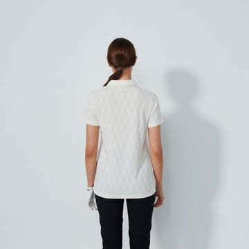 Graphic Jaquard Ss Poloshirt Blanche Daily Sports