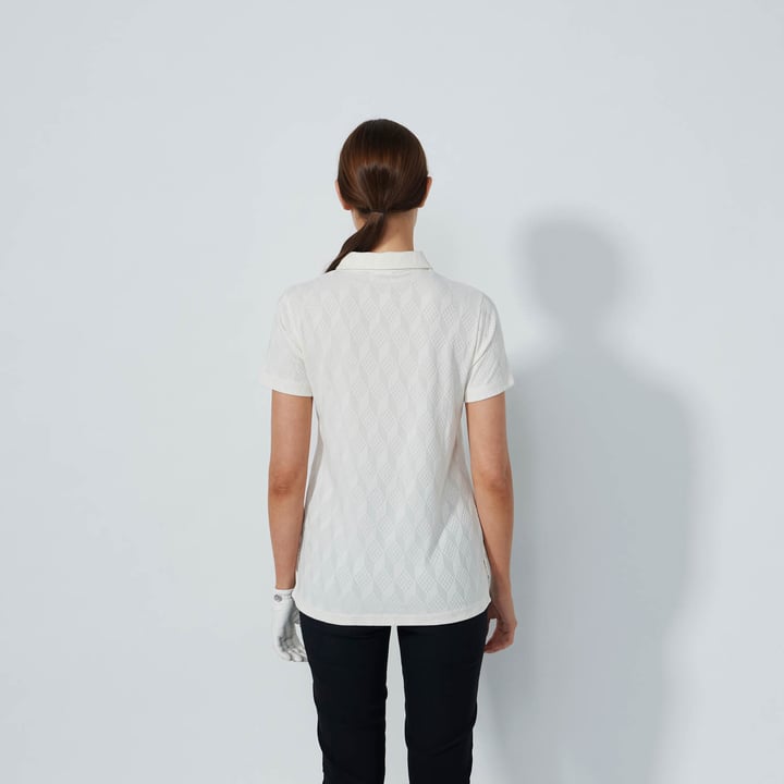 Graphic Jaquard Ss Poloshirt Blanche Daily Sports