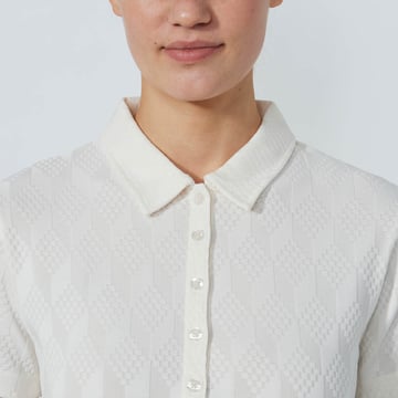 Graphic Jaquard Ss Poloshirt Blanche Daily Sports