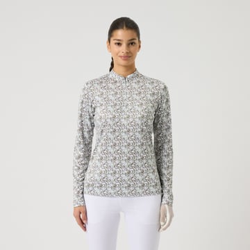 Dull Printed Ls Half Neck Daily Sports