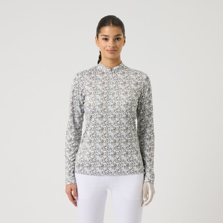 Dull Printed Ls Half Neck Daily Sports