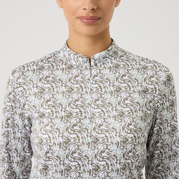 Dull Printed Ls Half Neck Daily Sports