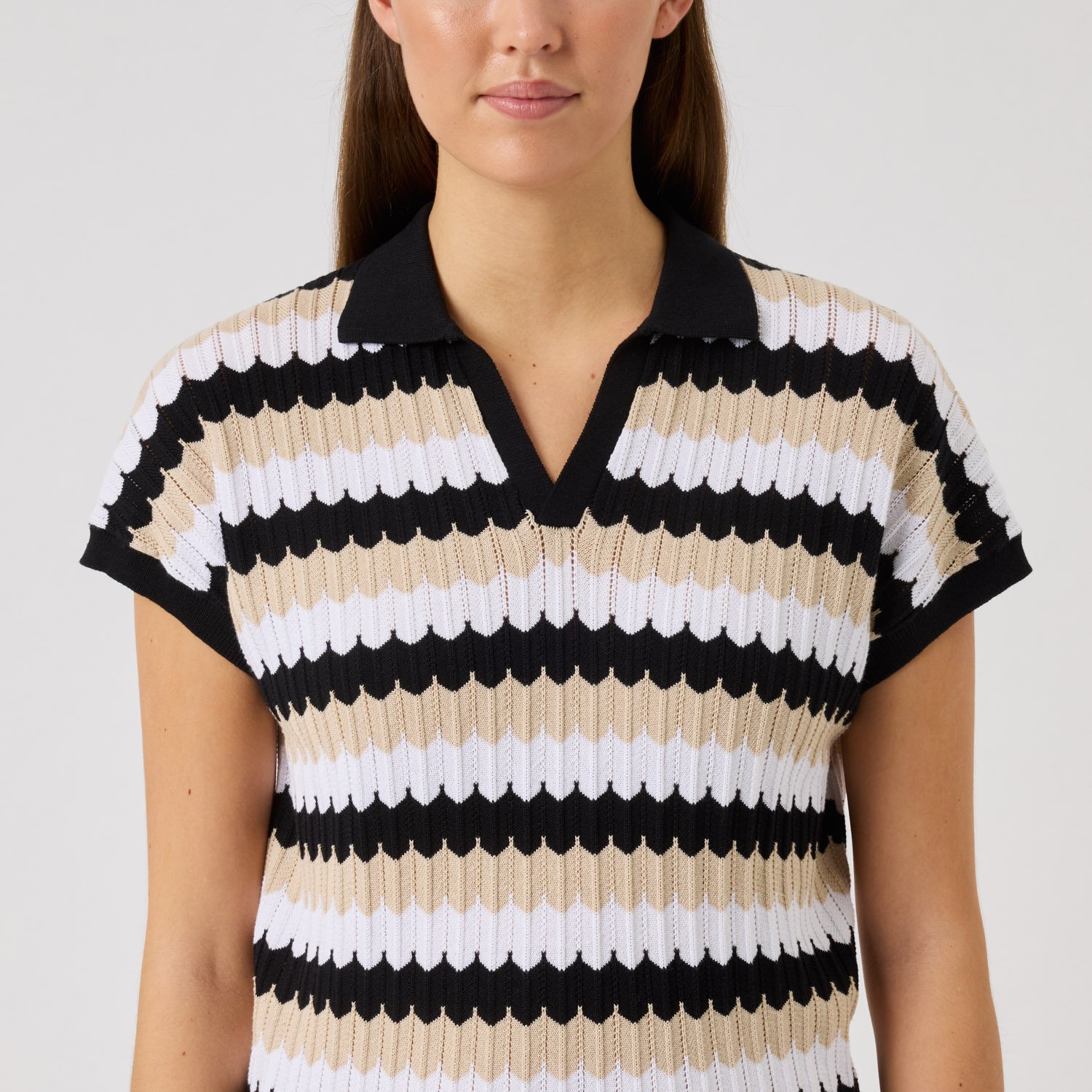 Zig-Zag Caps Top Svart Daily Sports