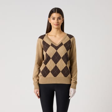 Argyle V-Neck Pullover Daily Sports