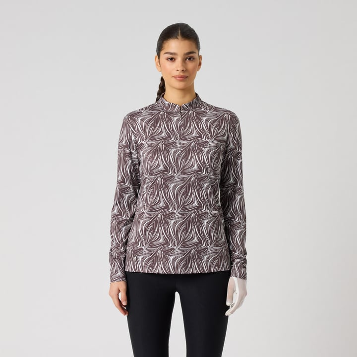 Dull Printed Ls Half Neck Daily Sports