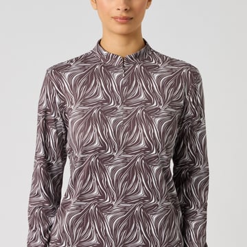 Dull Printed Ls Half Neck Daily Sports
