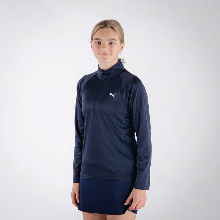 Girls 1/4 Zip Blau Puma